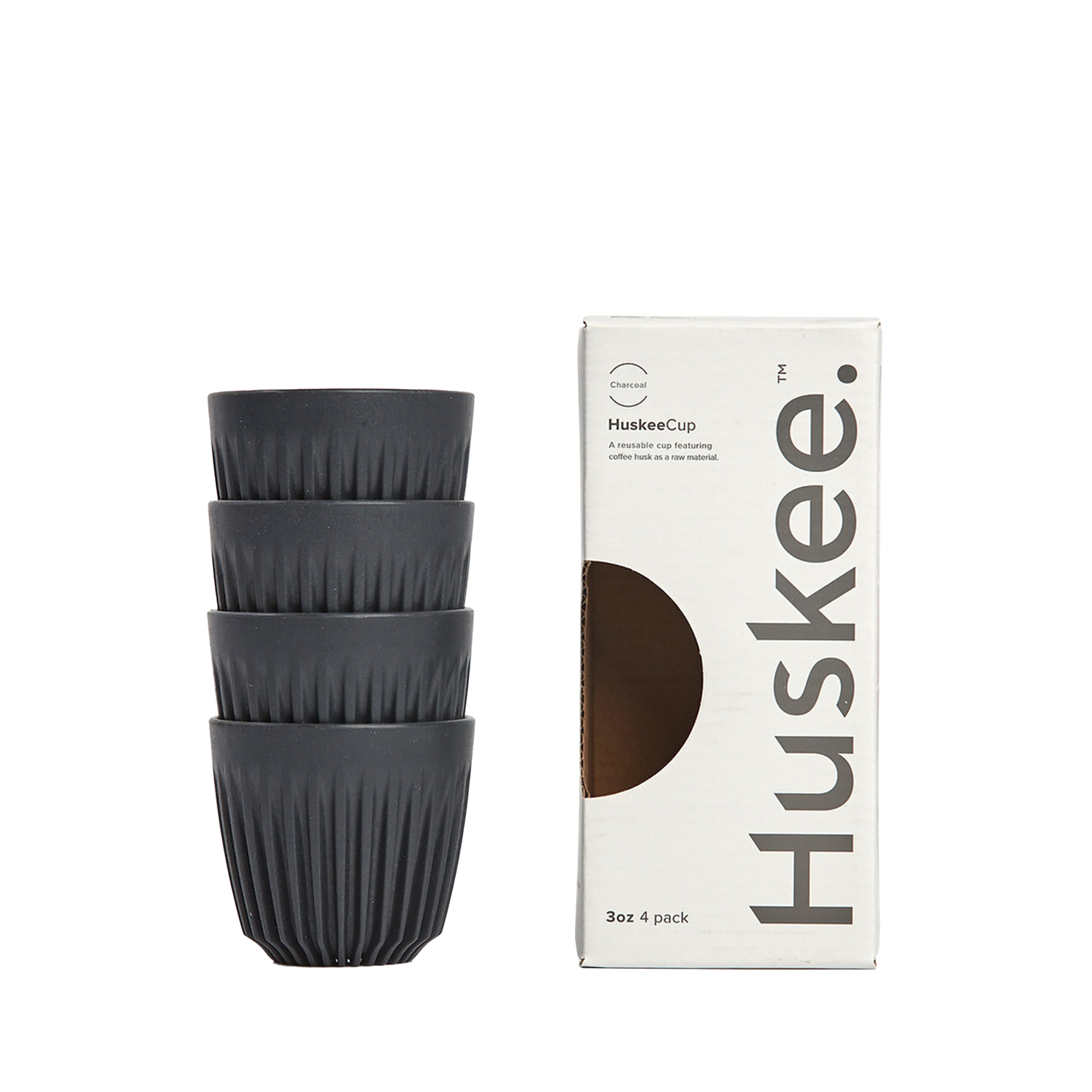 Huskee Espresso Cups | Reusable, 50% Recycled Material, 3oz, 4 Pack