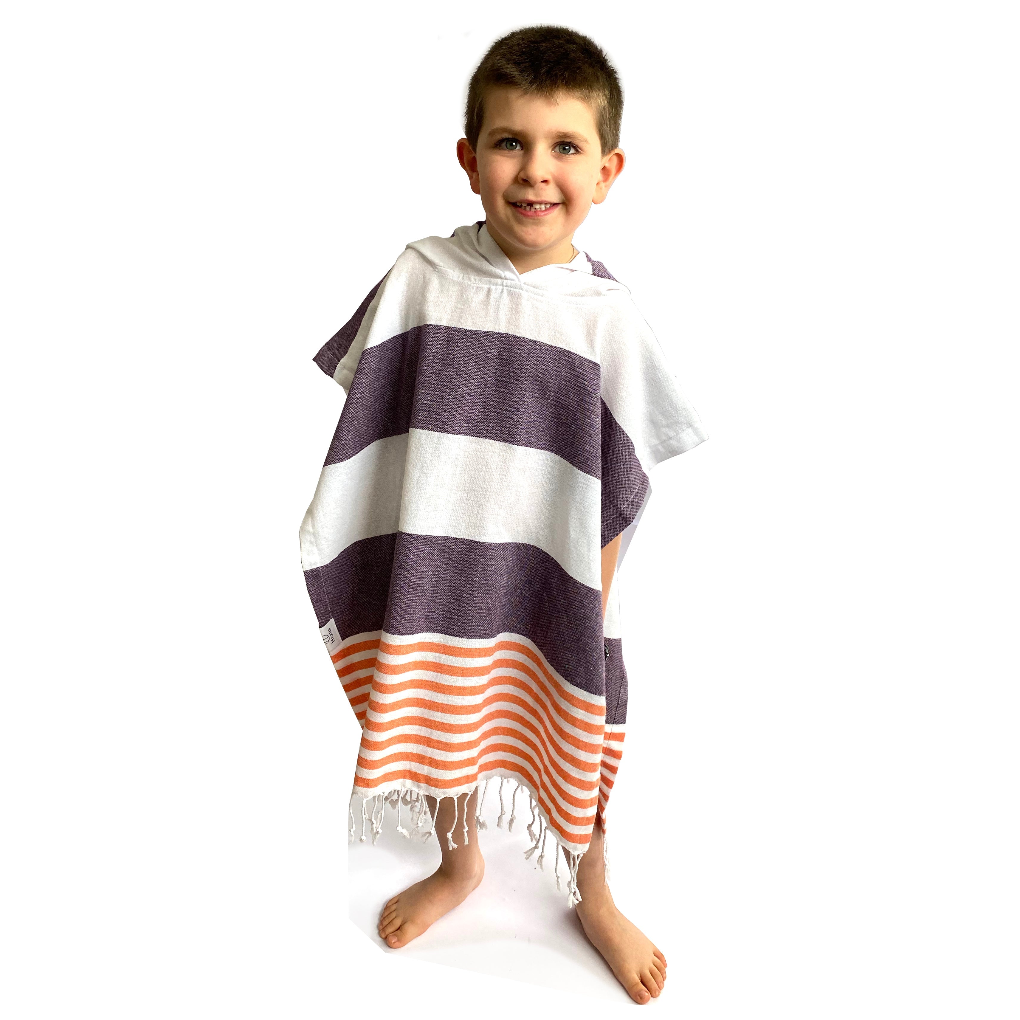 Kids Hooded Poncho Towel | Ultra Absorbent, Purple