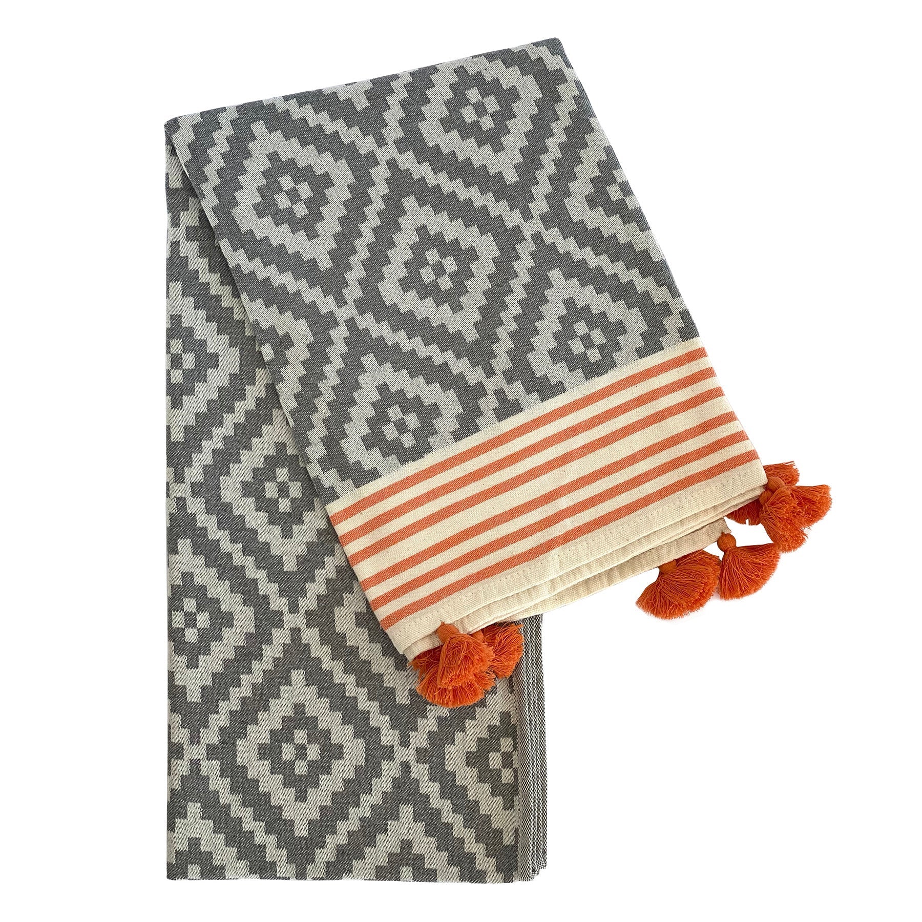 Turkish Towel/Blanket | Merida, Gray, 71"x39"