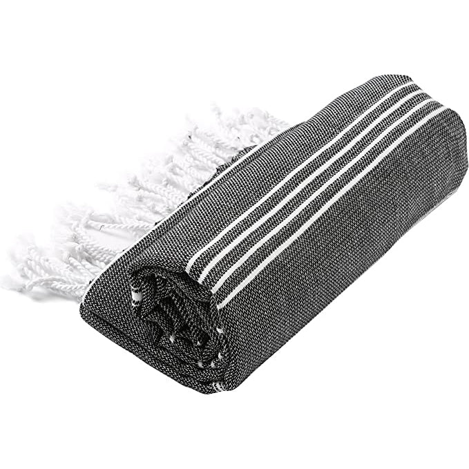 Turkish Towel/Blanket | Pure, Black, 71"x39"