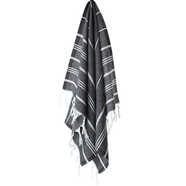 Turkish Towel/Blanket | Pure, Black, 71"x39"