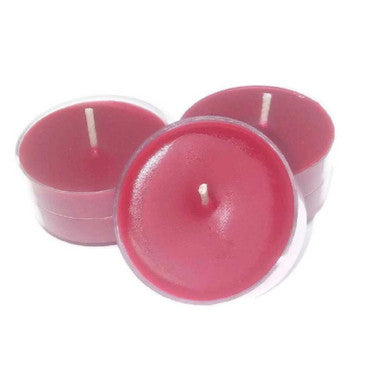 Soy Wax Tea Light Candles | Strawberry Scented, Pack of 12