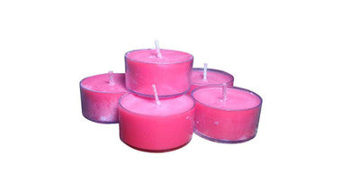 Soy Wax Tea Light Candles | Strawberry Scented, Pack of 12