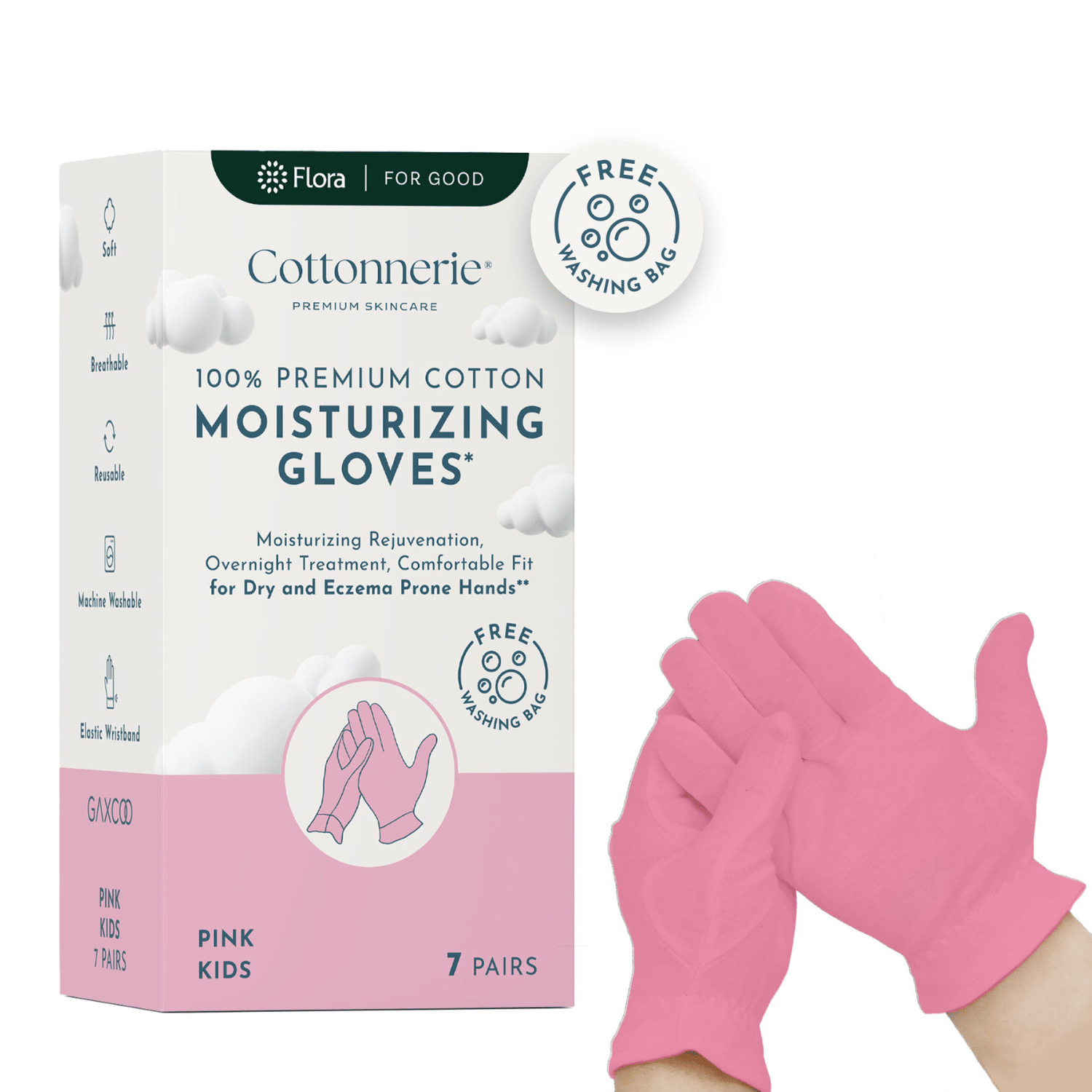 Cotton Moisturizing Gloves - Kids
