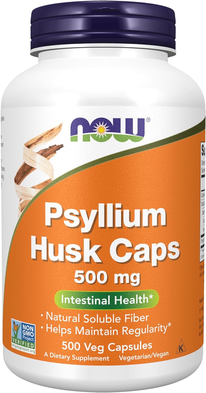 Psyllium Husk Capsules | 500mg, Non-GMO, 500 Veg Capsules