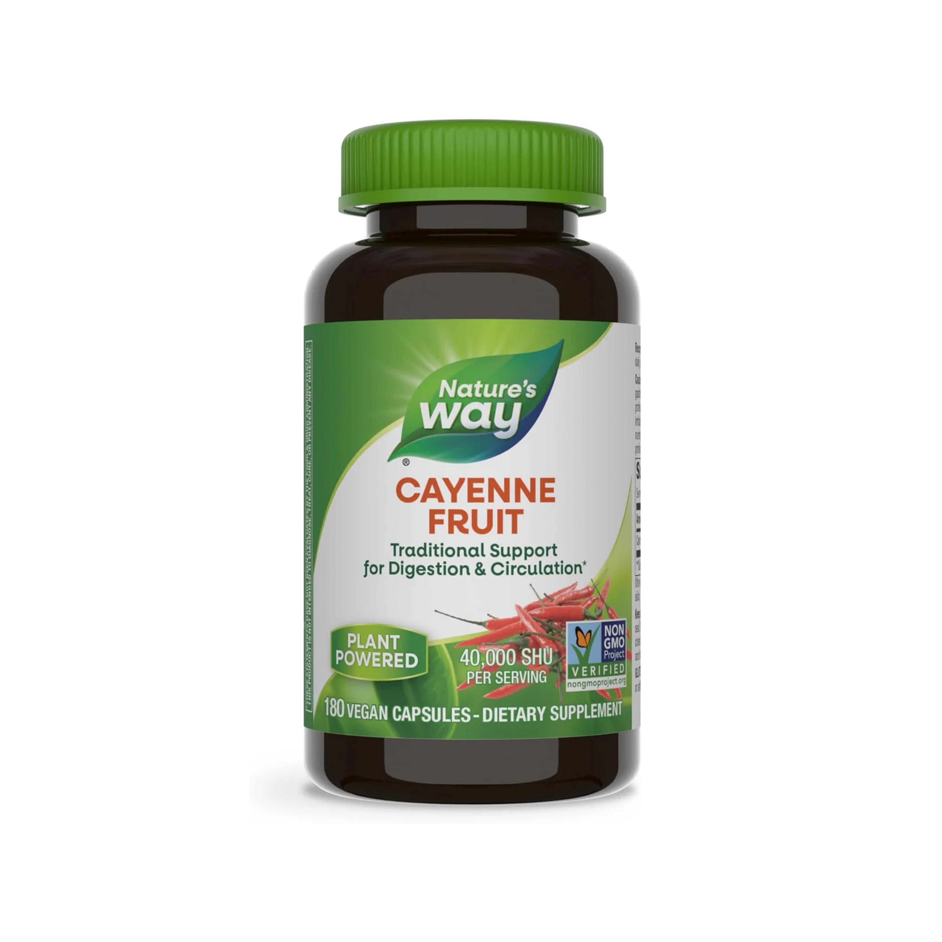 Cayenne Pepper Capsules | Digestion & Circulation Support, 180 Vegetarian Capsules