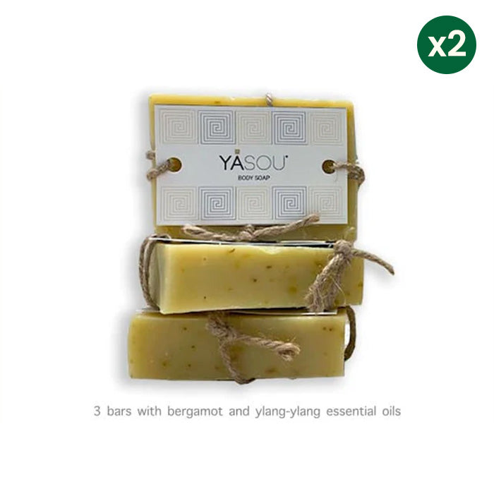 Body Soap: 3X2 Bars Bergamot and Ylang-Ylang