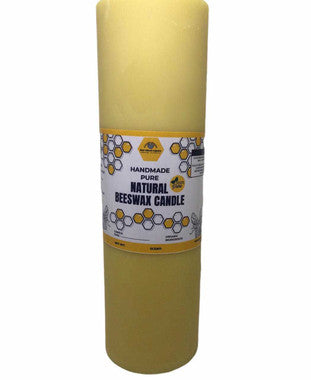 Pillar Candle | 100% Beeswax, Golden Yellow, 2" x 6"