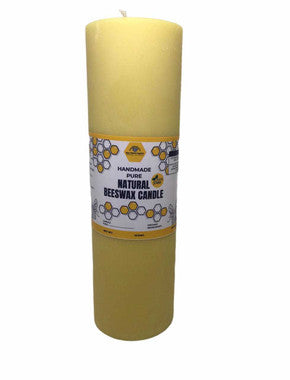 Pillar Candle | 100% Beeswax, Golden Yellow, 2" x 6"