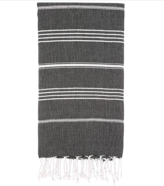 Turkish Towel/Blanket | Pure, Black, 71"x39"