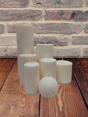 Candle Set | 7 Pack, Soy Wax, Off White/Bone White, Paraffin Free