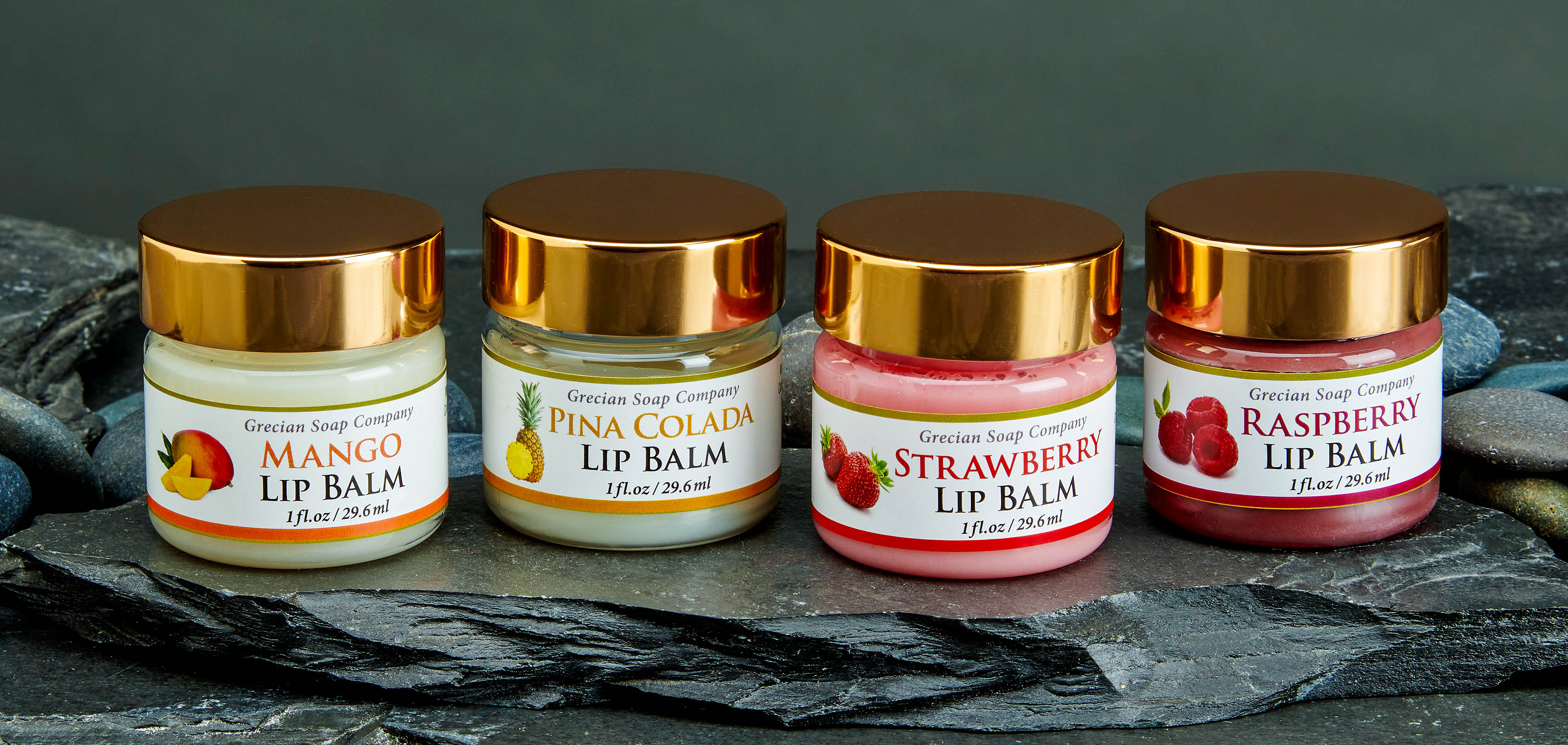 Moisturizing Lip Balm in four flavors