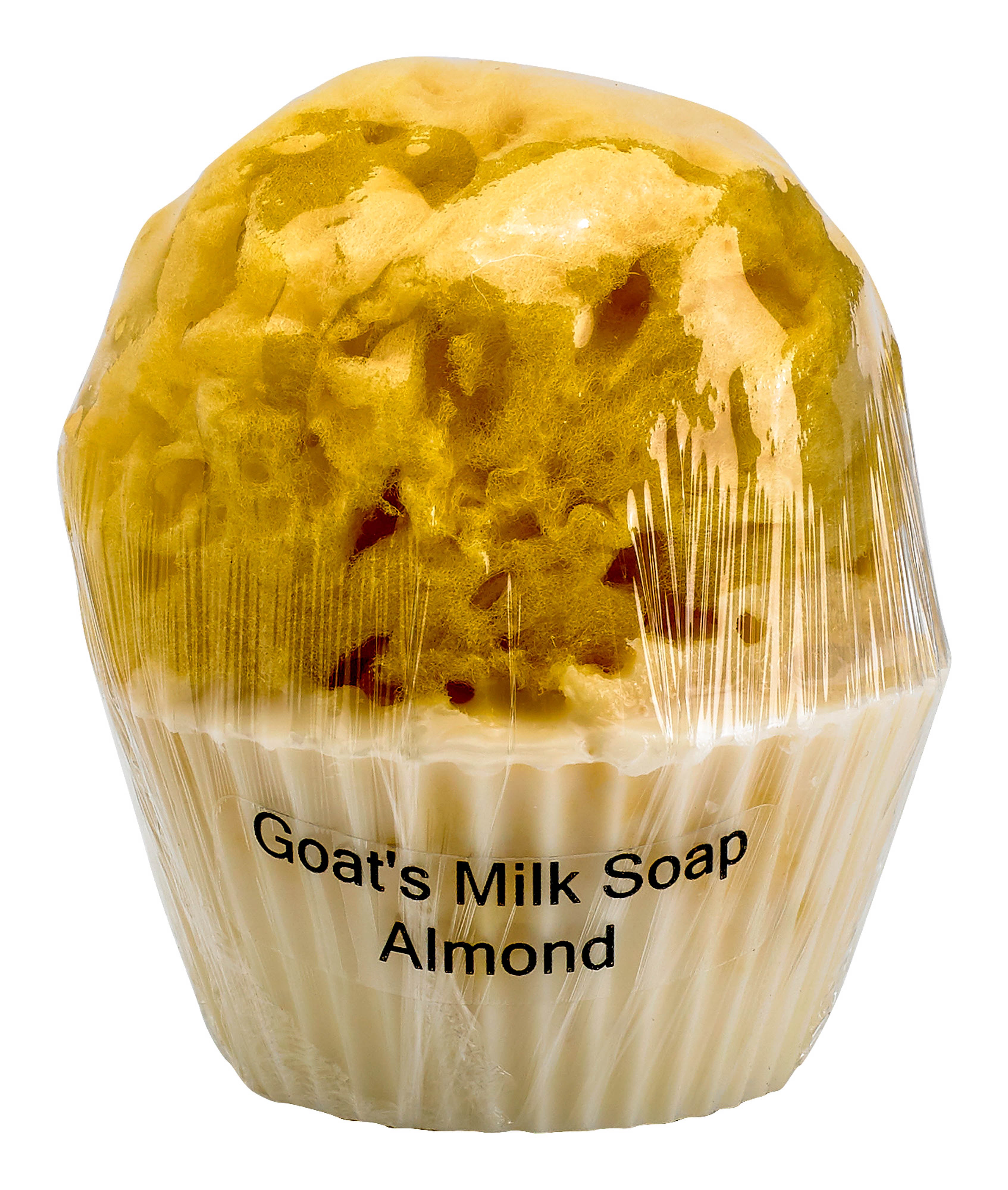 Goat's Milk and Olive Oil Cupcake Soap w/embedded Sea Sponge