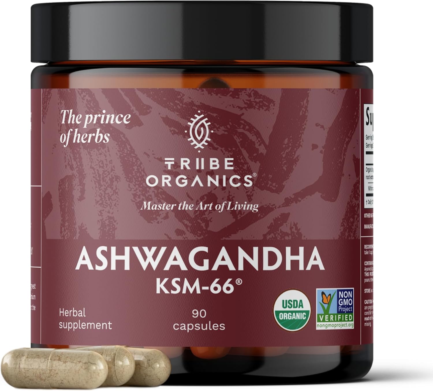 Ashwagandha Capsules | Organic Root Extract, 600mg, 120 Capsules