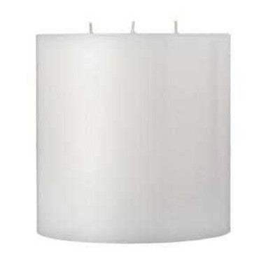 Candle | 3 Wick, White Unscented, 6 x 6 Inch, Natural Soy Wax