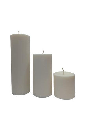 Pillar Candle | All Natural Soy Wax, Off White, 3"x6", 12 oz. - 12