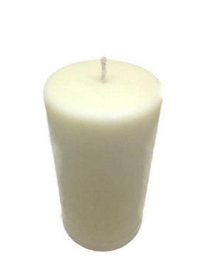 Pillar Candle | Aromatherapy, Vegan, Organic, Basil Peppermint, 2 x 3.8 Inches