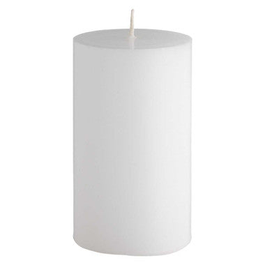 Pillar Candle | White, Unscented, Plant-Based, 7 oz, 2 inch x 3.8 inch - 24