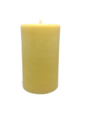 Beeswax Pillar Candle | Golden Yellow, 3.25" x 5.5", 21.5 oz