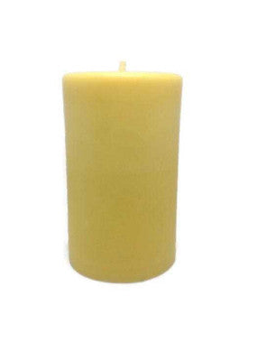 Candle | Pure Natural Handmade, 3" x 3", Golden Yellow Beeswax