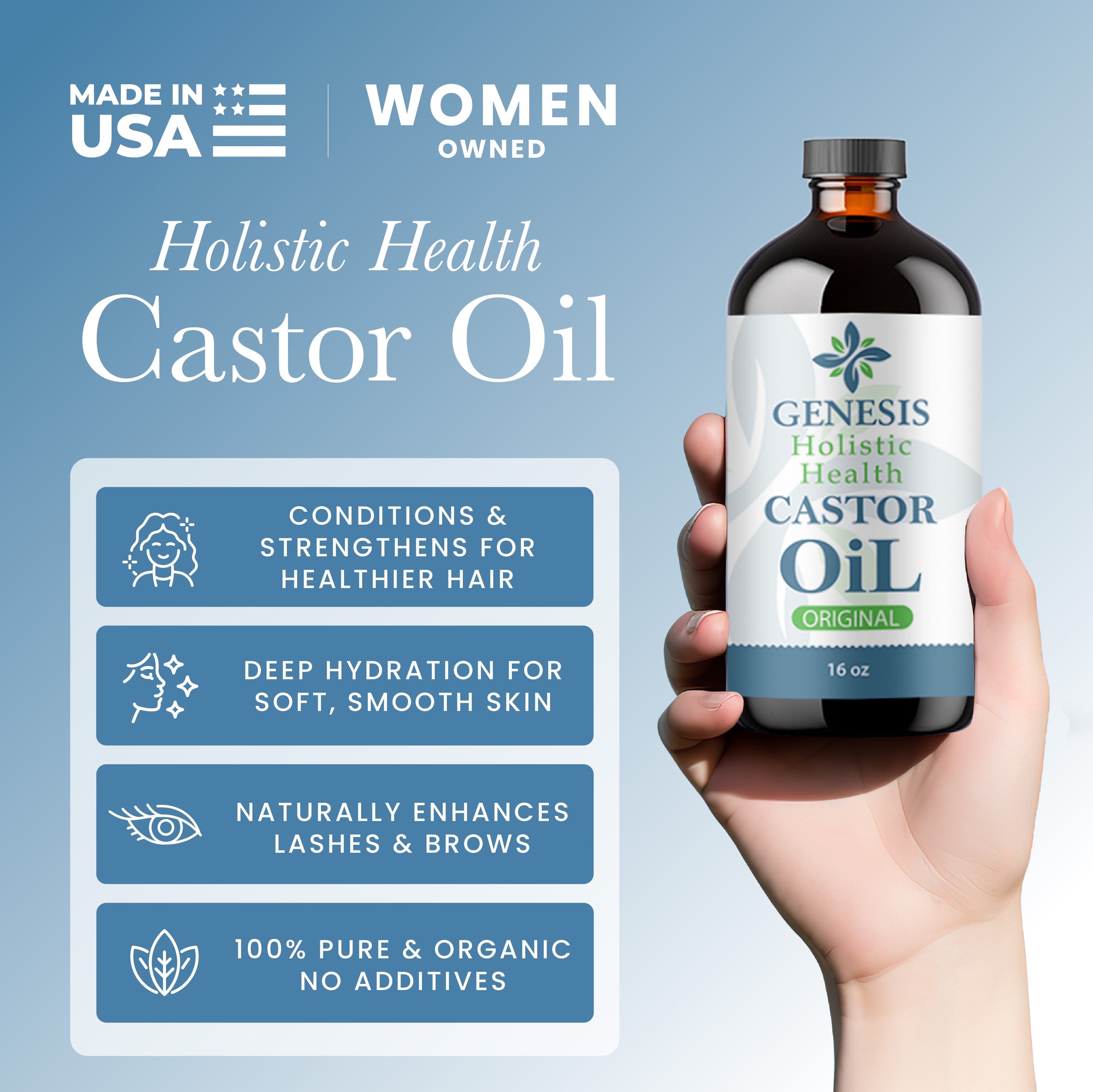 Castor Oil | 16 fl oz, Cold Pressed