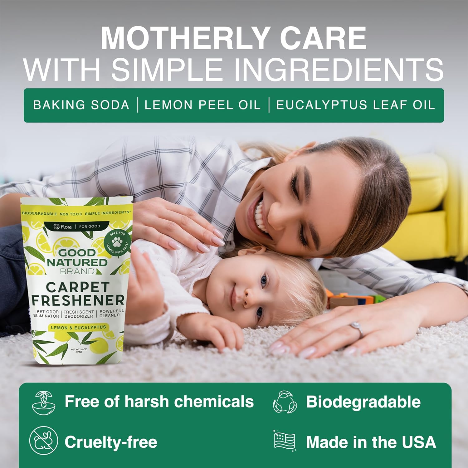 Eco-Friendly Complete Home Care Kit | Carpet Freshener, Laundry Powder, All-Purpose Cleaner, Room & Linen Spray