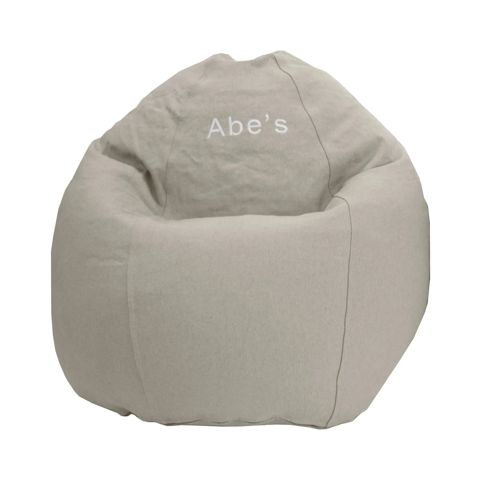 Cotton Comfy Bean Bag Chair | Hemp, 36L x 36W x 40H