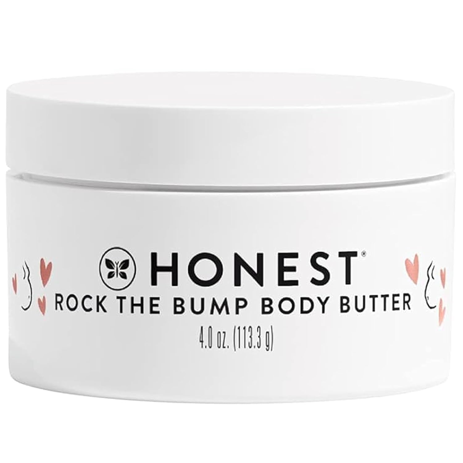 Honest Mama Rock the Bump Body Butter | Moisturizing Stretch Mark Cream | Shea Butter, Avocado Oil, Vitamin E | 4 Oz