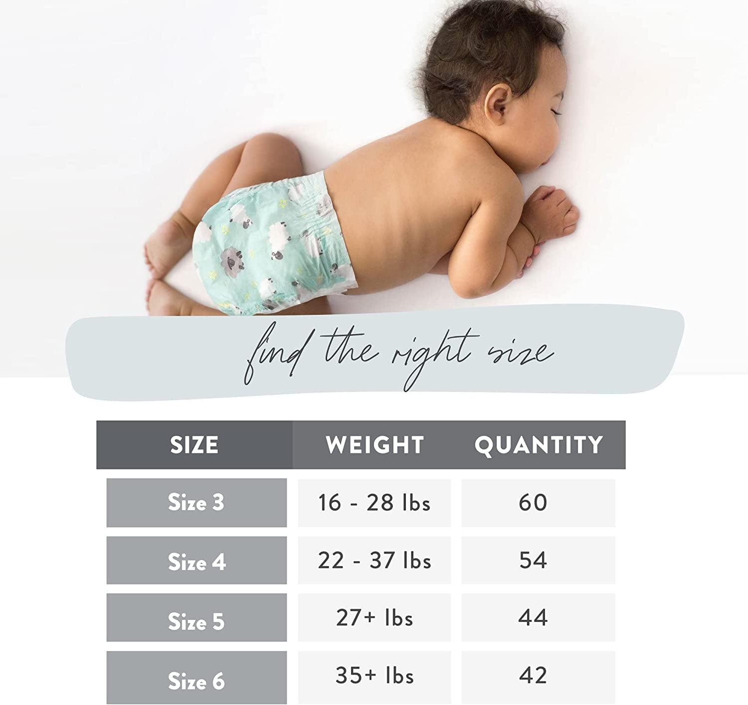 Clean Conscious Overnight Diapers | Plant-Based, Sustainable | Sleepy Sheep | Club Box, Size 6 (35+ Lbs), 42 Count