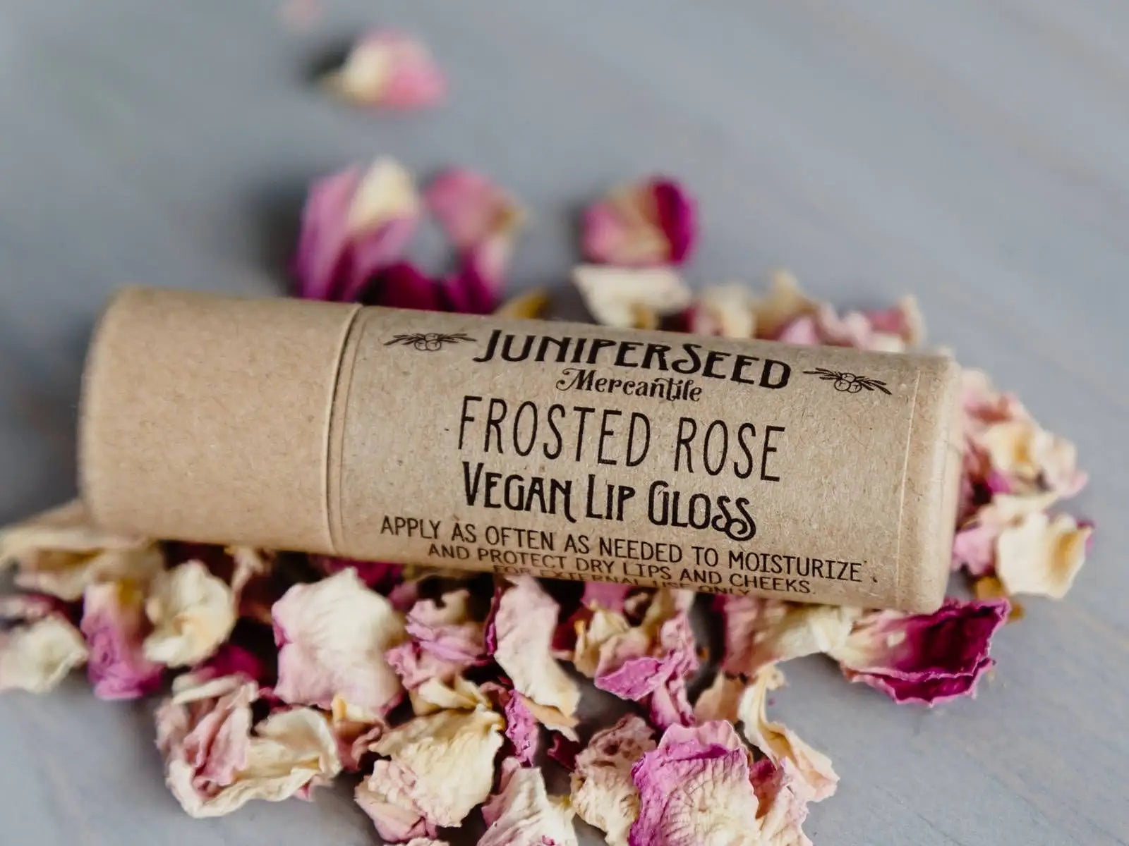 Vegan Lip Gloss - Frosted Rose