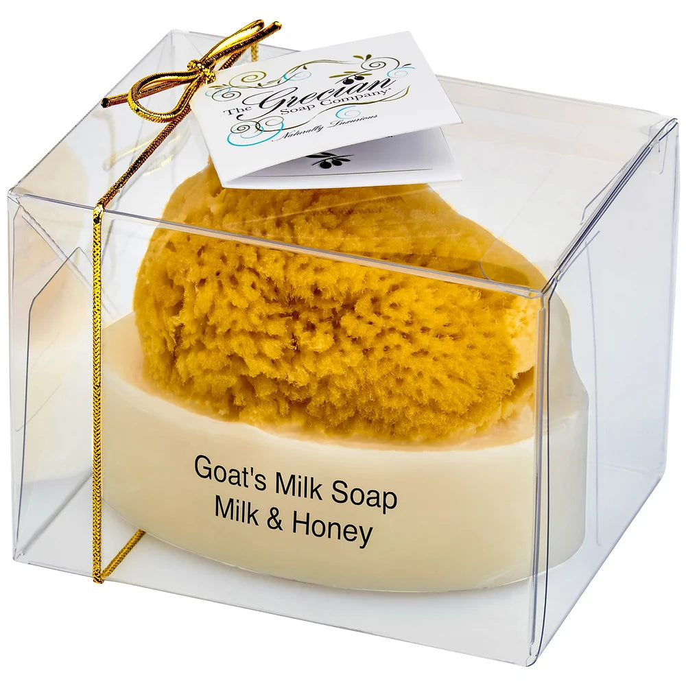 Goat's Milk & Olive Oil Soap with Natural Sea Sponge