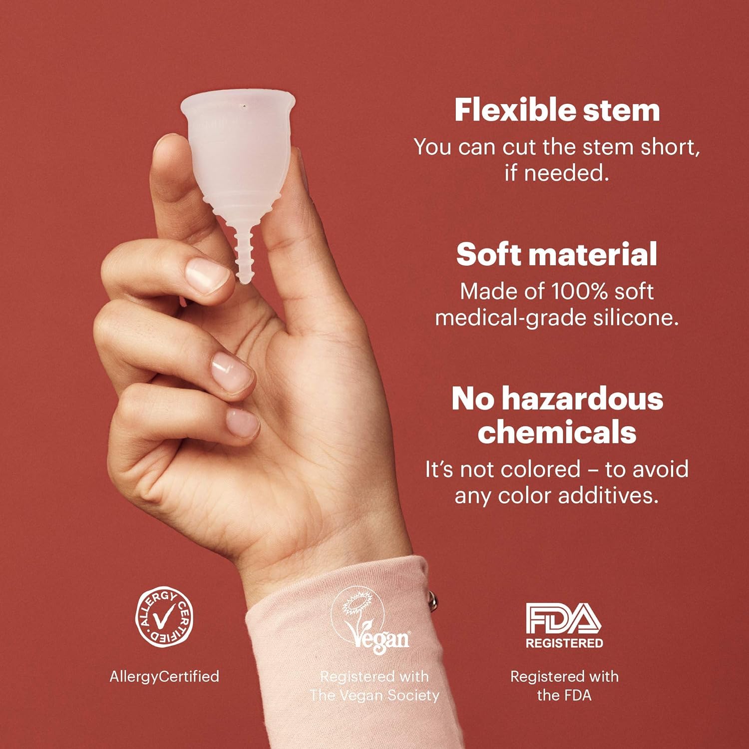 Menstrual Cup | 12-Hour Leak Protection, Reusable