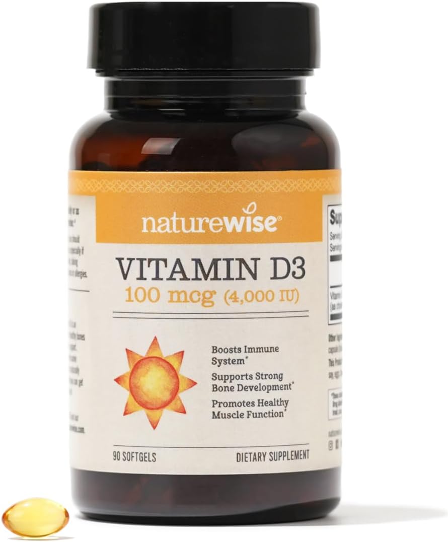 Vitamin D3 Supplement | 4000 IU, Non-GMO, Gluten-Free, 90 Softgels