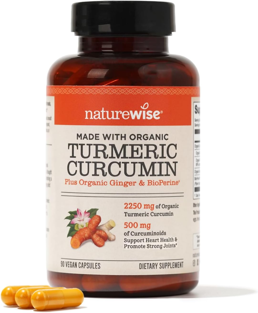 Curcumin Turmeric Supplement | 2250mg 95% Curcuminoids & BioPerine, 90 Count