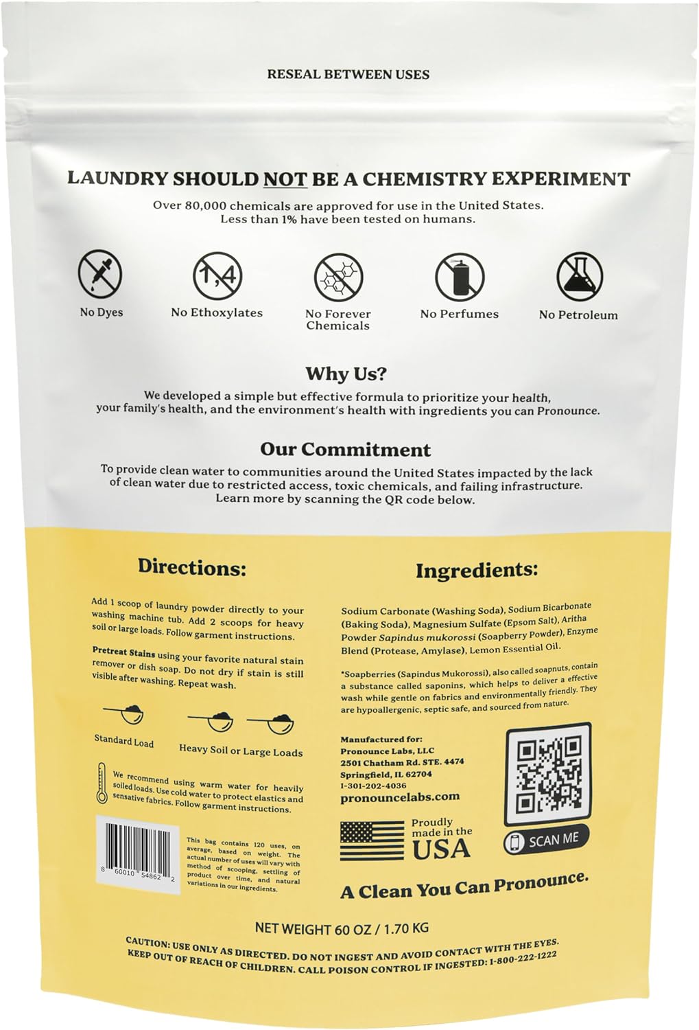 Laundry Detergent Powder | Eco-Friendly, 120 Loads