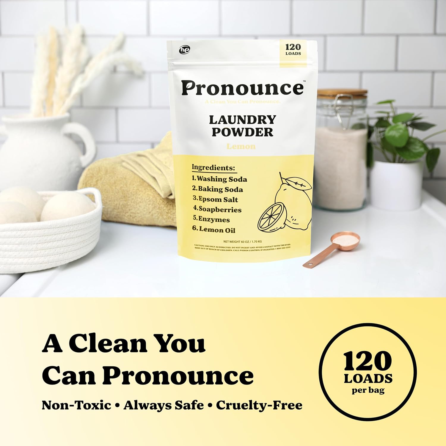 Laundry Detergent Powder | Eco-Friendly, 120 Loads