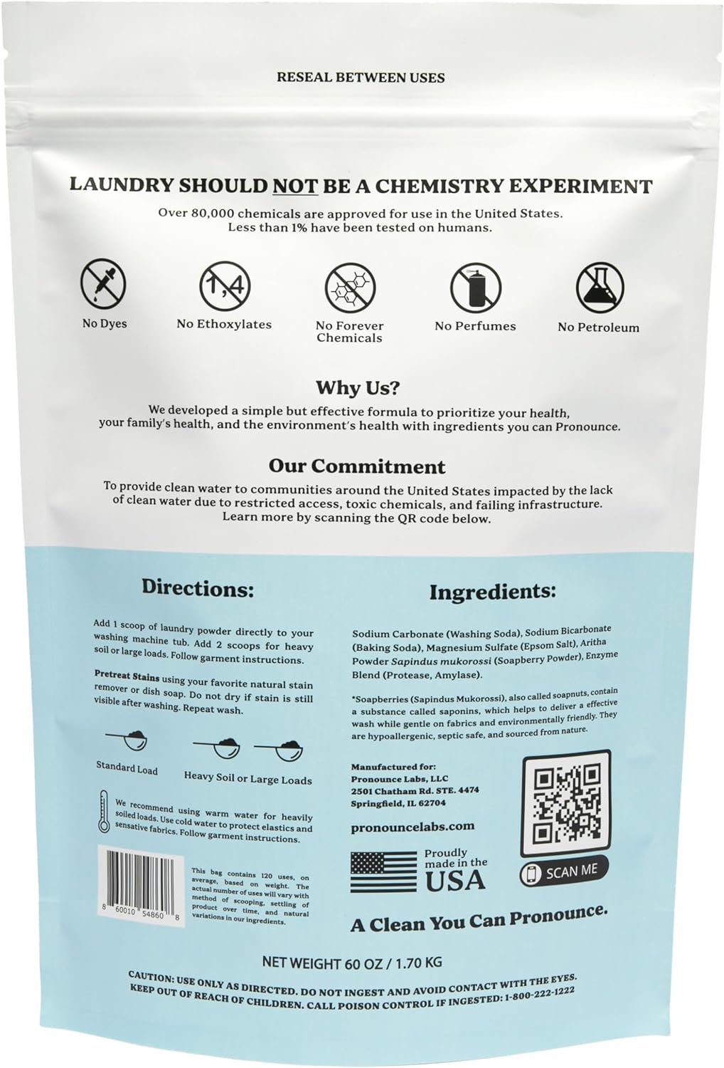 Laundry Detergent Powder | Eco-Friendly, 120 Loads