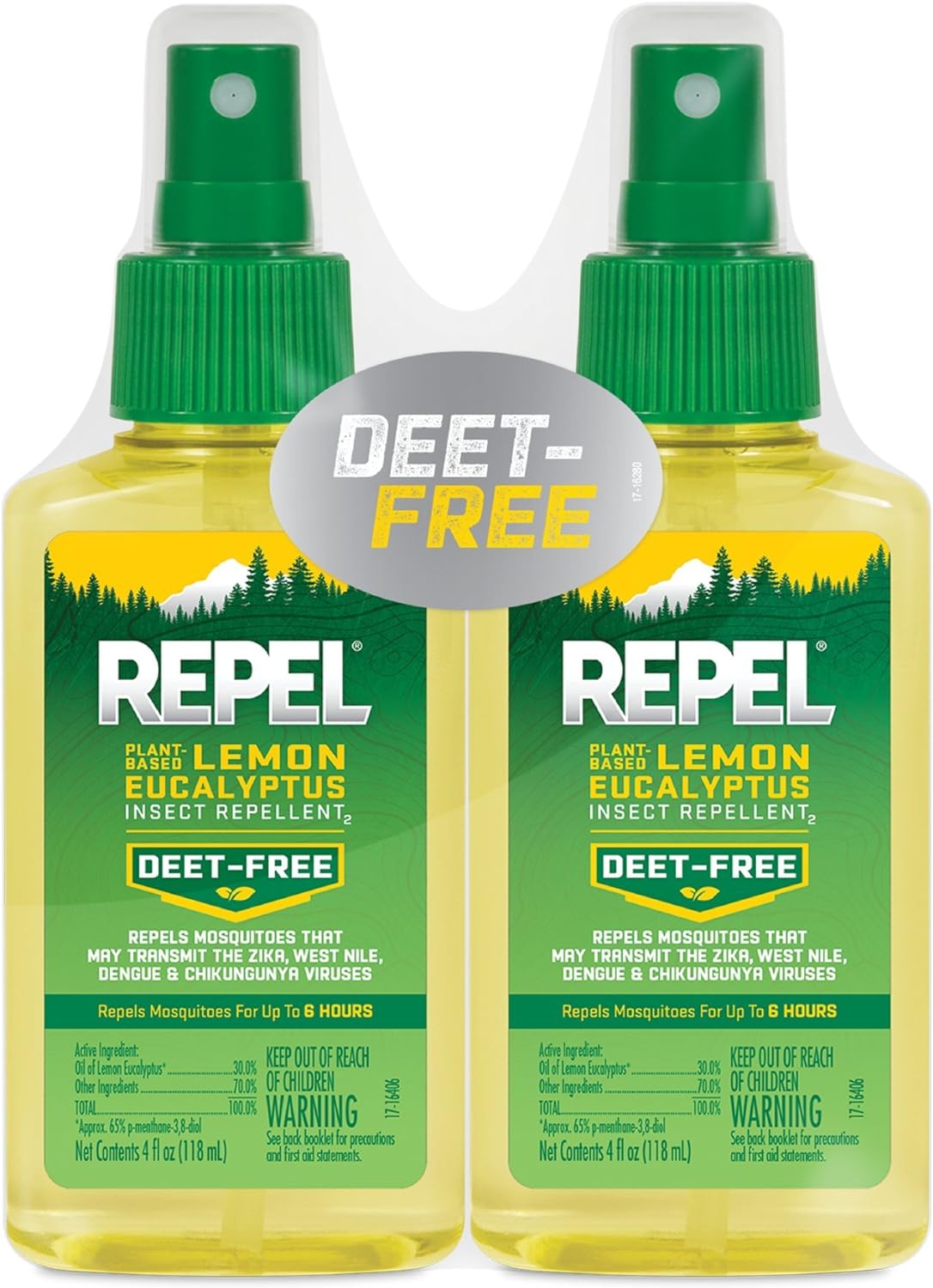 Insect Repellent Spray | Plant-Based, Lemon Eucalyptus, DEET-Free, 4 oz (2-Pack)