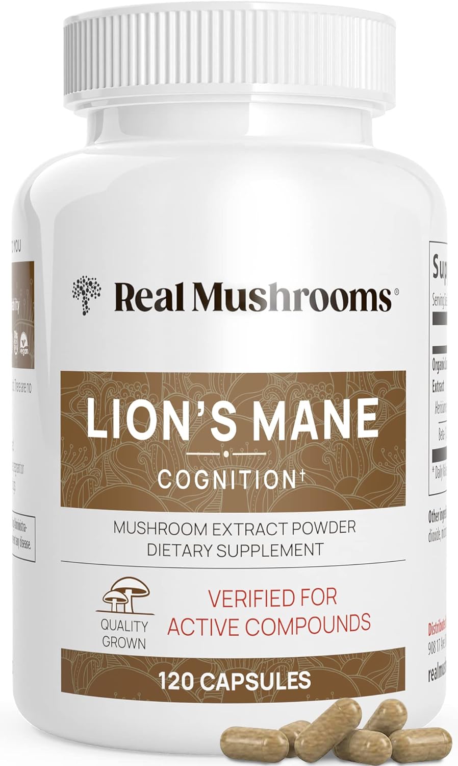 Mushroom Supplement | Lion's Mane, 120 Capsules