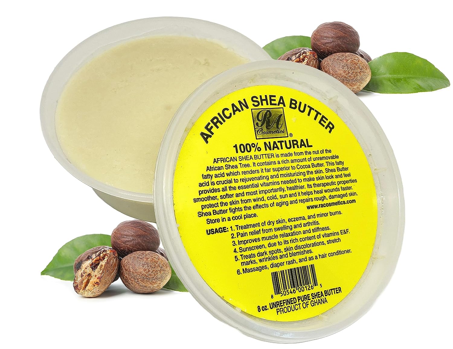 Body Butter | Pure Raw Shea, Ivory, 8 oz, Unrefined