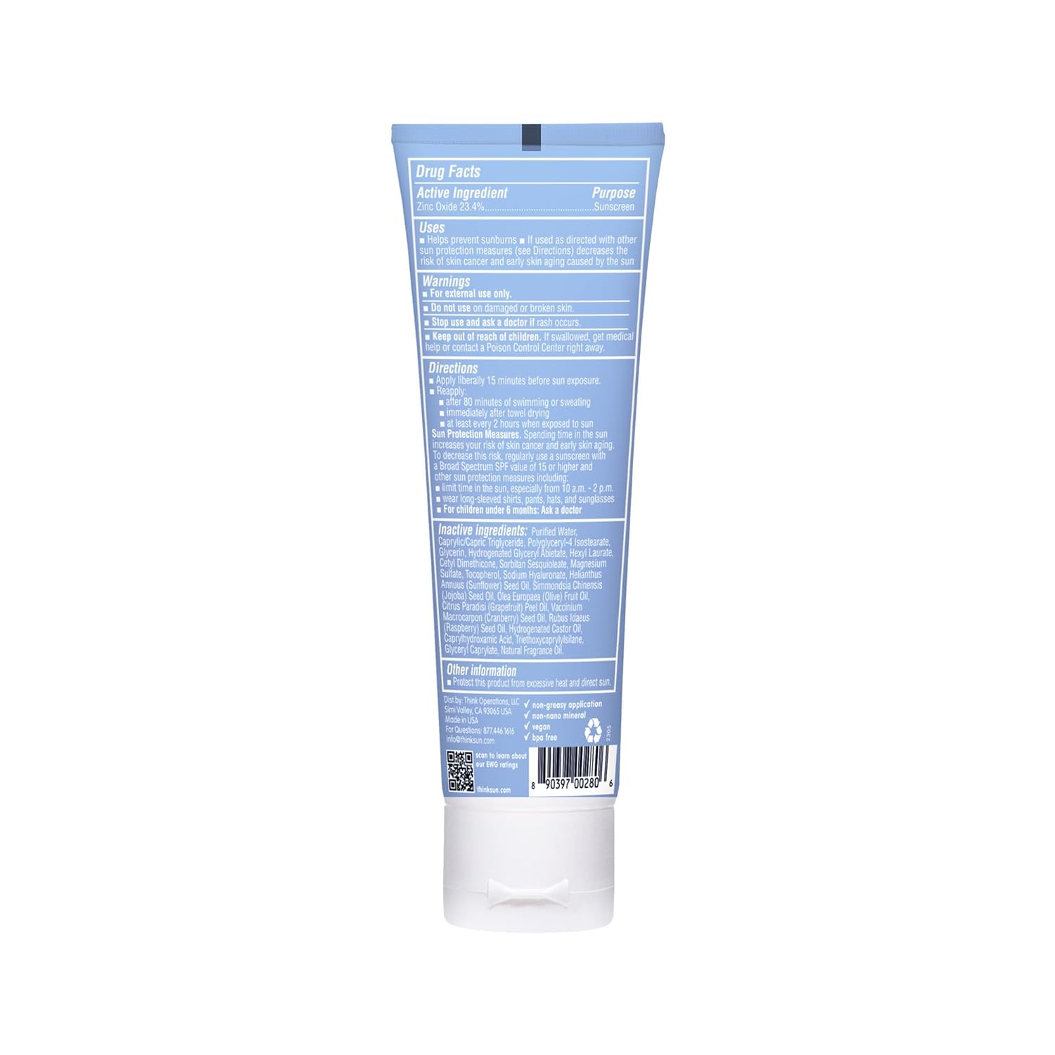 Sunscreen | SPF 50+, 3 oz, Water Resistant, Reef Safe