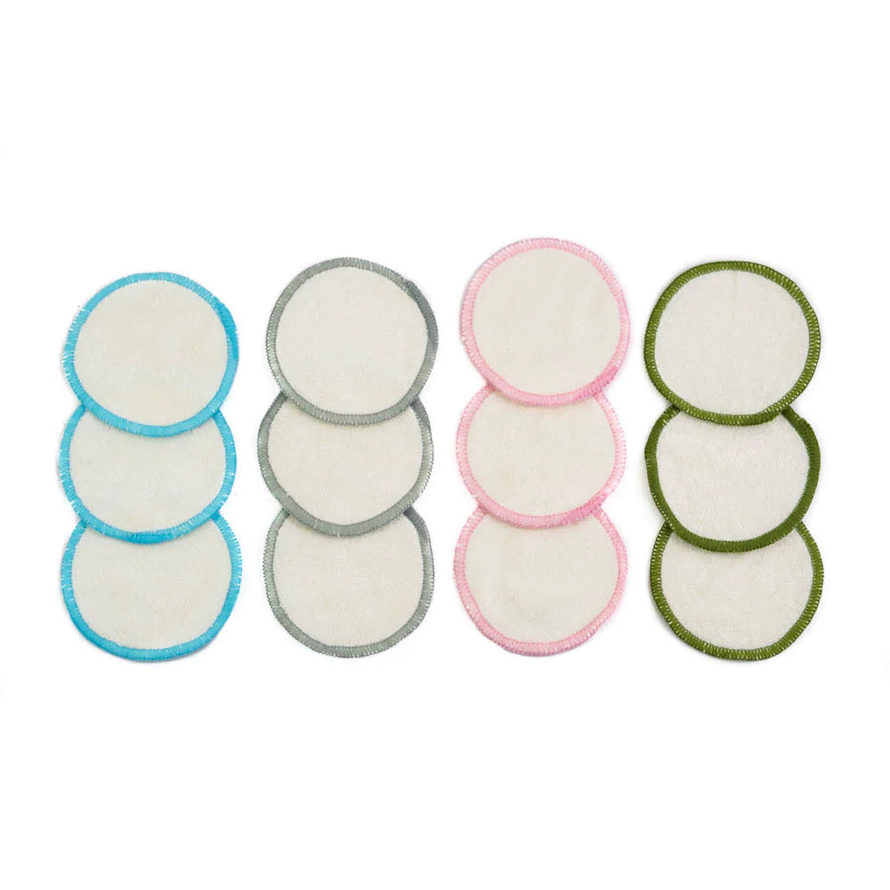 Bamboo Cotton Rounds - 12 Pack with Laundry Bag & Travel Pouch