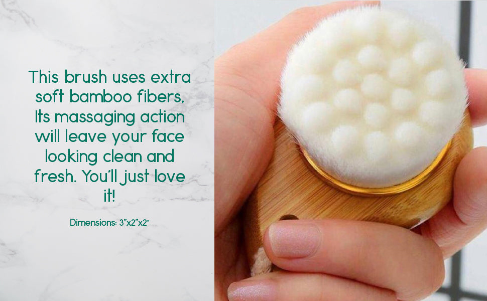 Facial Brush with Bamboo Handle