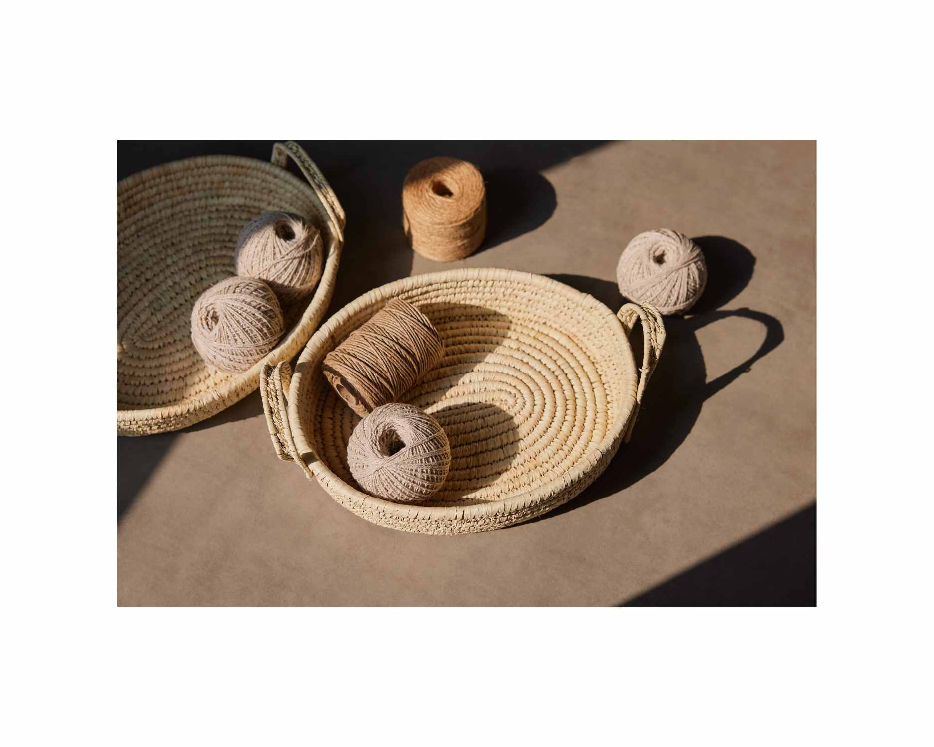 Sabai Grass Oval Decorative Basket - 2 Pack