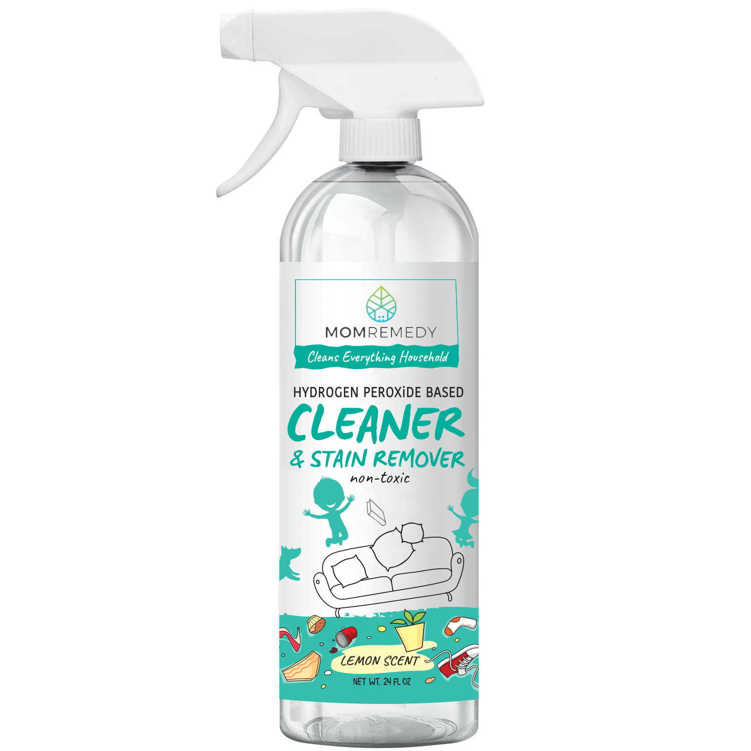 Hydrogen Peroxide Based Household Cleaner and Stain Remover - 3 Pack of 24 oz