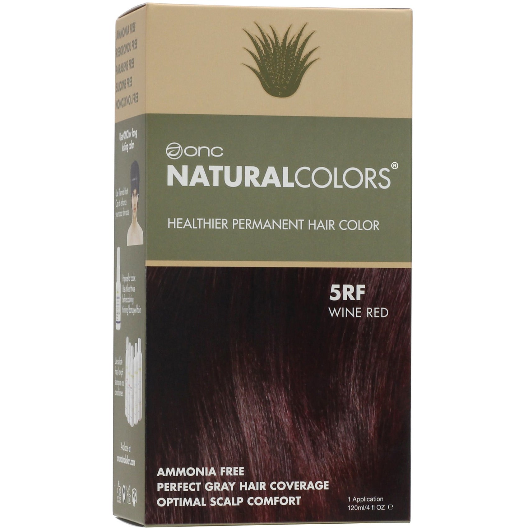 5RF Wine Red Heat Activated Hair Dye With Organic Ingredients - 120 ml (4 fl. oz)