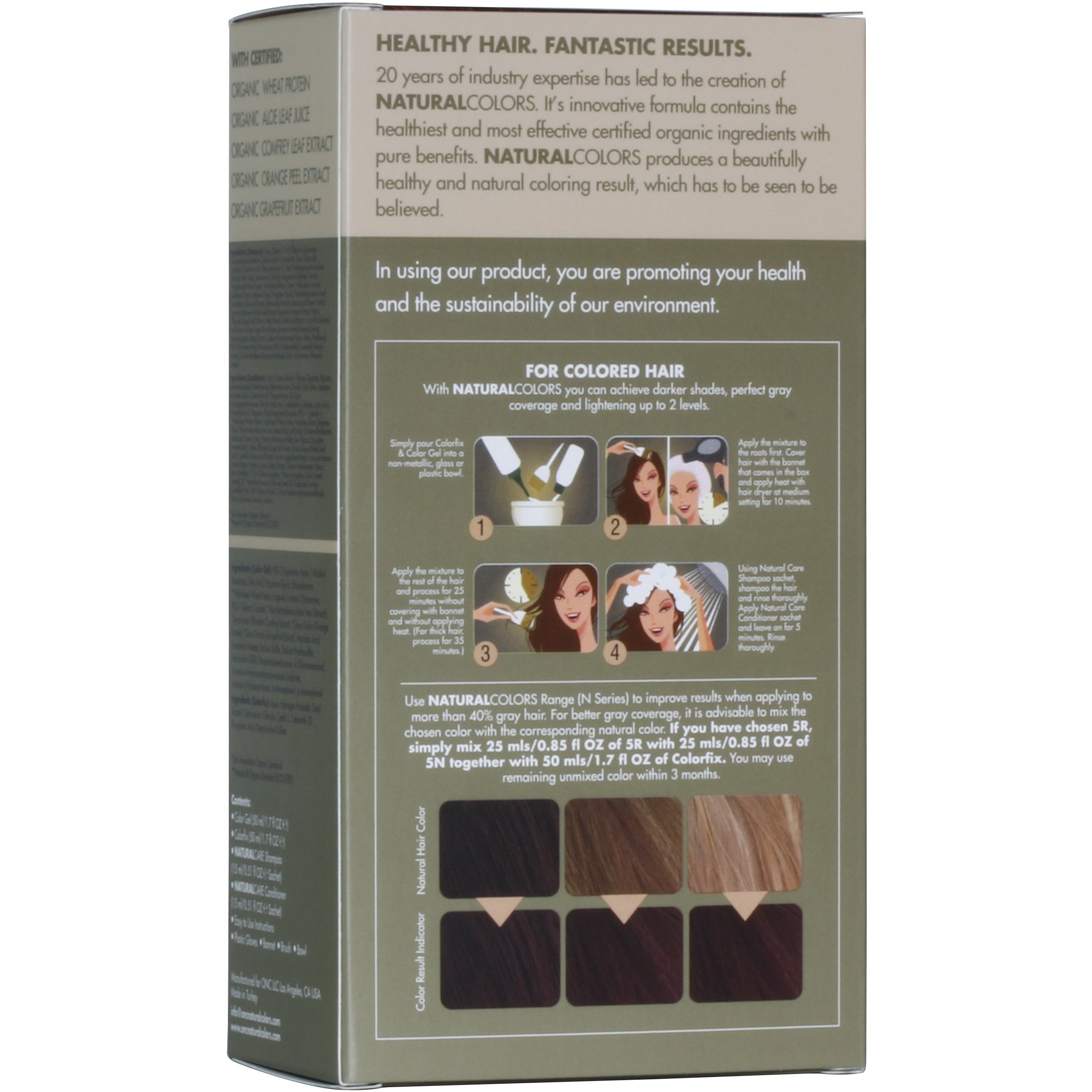5R Rich Copper Brown Heat Activated Hair Dye With Organic Ingredients - 120 ml (4 fl. oz)