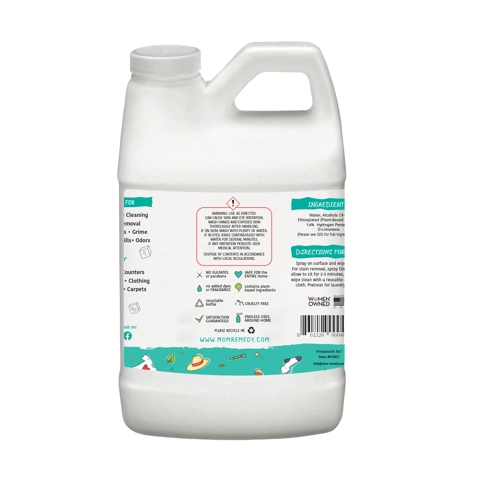 Hydrogen Peroxide Based Household Cleaner and Stain Remover Refill - 64 oz