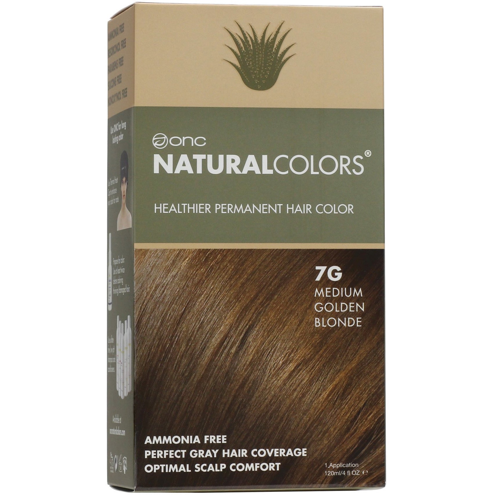 7G Medium Golden Blonde Heat Activated Hair Dye With Organic Ingredients - 120 ml (4 fl. oz)