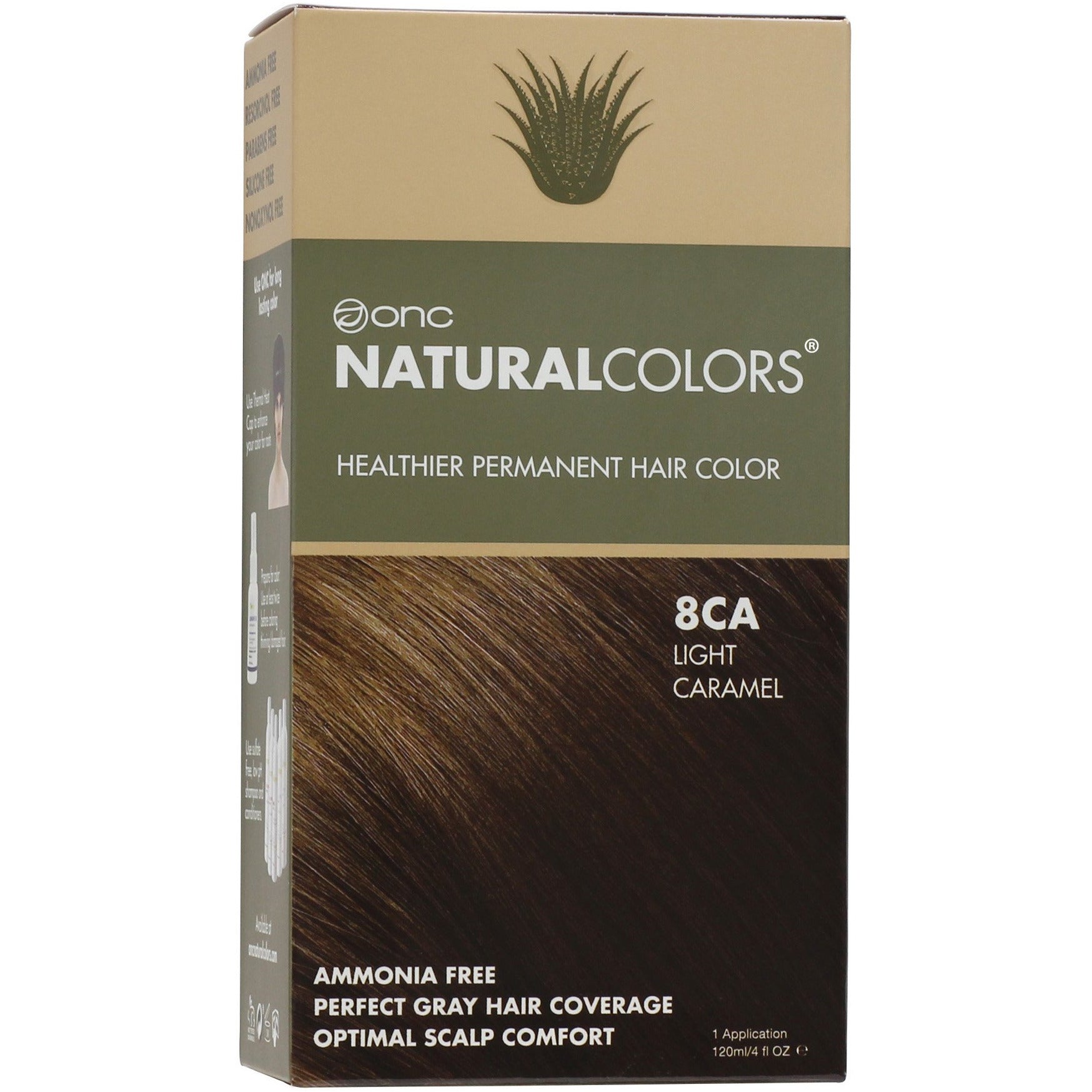 8CA Light Caramel Heat Activated Hair Dye With Organic Ingredients - 120 ml (4 fl. oz)